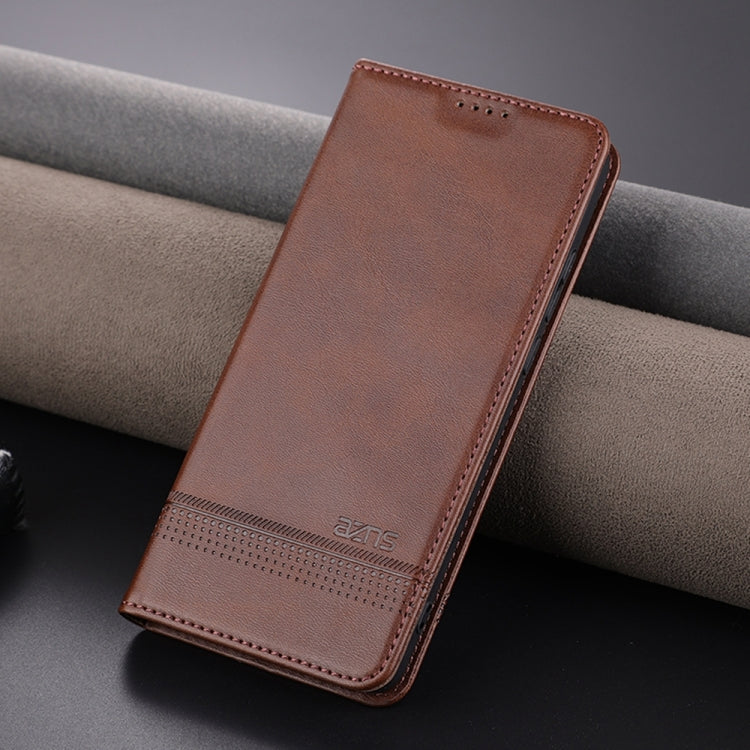 For OPPO K11 5G / OnePlus Nord CE3 AZNS Magnetic Calf Texture Flip Leather Phone Case(Dark Brown) - OPPO Cases by AZNS | Online Shopping South Africa | PMC TechLife