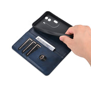 For OPPO Reno11 China AZNS Magnetic Calf Texture Flip Leather Phone Case(Dark Blue)