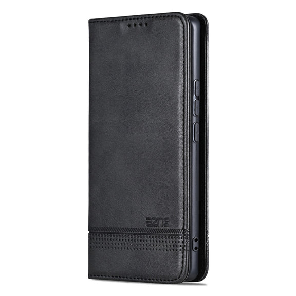 For OPPO Reno11 China AZNS Magnetic Calf Texture Flip Leather Phone Case(Black)
