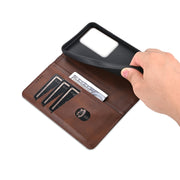 For OPPO Reno11 F AZNS Magnetic Calf Texture Flip Leather Phone Case(Dark Brown)