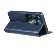 For OPPO Reno11 F AZNS Magnetic Calf Texture Flip Leather Phone Case(Dark Blue)