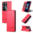 For OPPO Reno11 F AZNS Magnetic Calf Texture Flip Leather Phone Case(Red) - OPPO Cases by AZNS | Online Shopping South Africa | PMC Jewellery | Buy Now Pay Later Mobicred