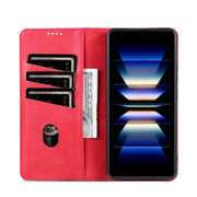 For OPPO Reno11 F AZNS Magnetic Calf Texture Flip Leather Phone Case(Red)