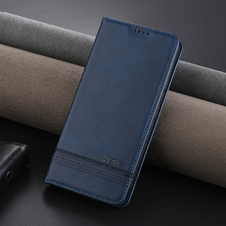 For OPPO Reno12 Global AZNS Magnetic Calf Texture Flip Leather Phone Case(Dark Blue) - OPPO Cases by AZNS | Online Shopping South Africa | PMC Jewellery | Buy Now Pay Later Mobicred