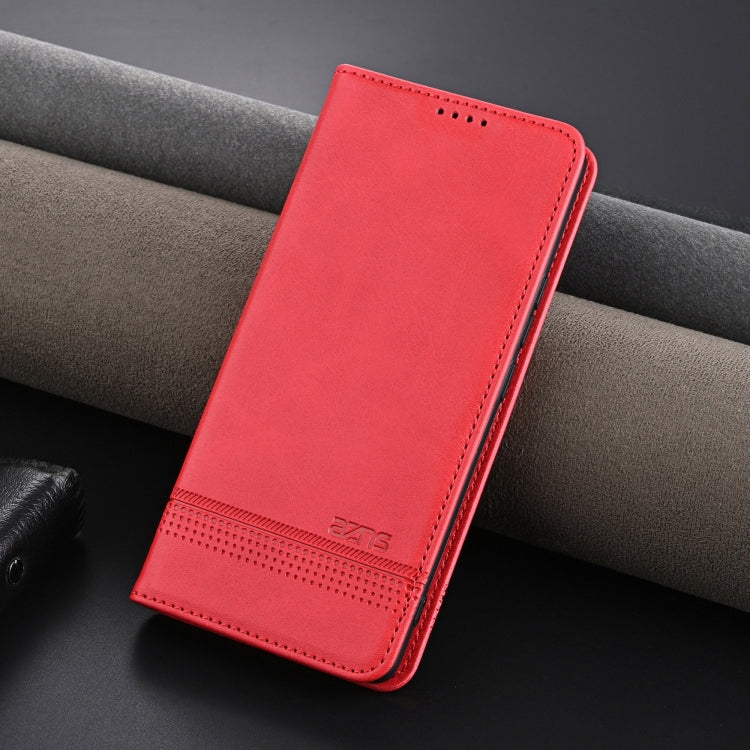 For OPPO Reno12 Pro Global AZNS Magnetic Calf Texture Flip Leather Phone Case(Red) - OPPO Cases by AZNS | Online Shopping South Africa | PMC Jewellery | Buy Now Pay Later Mobicred