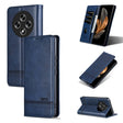 For OPPO Reno12 F 4G AZNS Magnetic Calf Texture Flip Leather Phone Case(Dark Blue) - free shipping - PMC Jewellery - Order now!