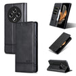 For OPPO Reno12 F 4G AZNS Magnetic Calf Texture Flip Leather Phone Case(Black) - OPPO Cases by AZNS | Online Shopping South Africa | PMC Jewellery | Buy Now Pay Later Mobicred