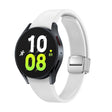 For Samsung Galaxy Watch 6 Magnetic Folding Silver Buckle Silicone Watch Band(White) - free shipping - PMC TechLife - Order now!