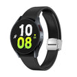 For Samsung Galaxy Watch 6 Magnetic Folding Silver Buckle Silicone Watch Band(Black) - free shipping - PMC TechLife - Order now!