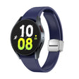 For Samsung Galaxy Watch 6 Magnetic Folding Silver Buckle Silicone Watch Band(Dark Blue) - free shipping - PMC TechLife - Order now!