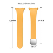 For Samsung Galaxy Watch 6 Magnetic Folding Silver Buckle Silicone Watch Band(Black)