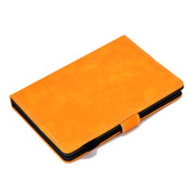 For 10 inch Tablet PC Universal Cowhide Texture Horizontal Flip Leather Case with Holder & Card Slots & Pen Slot(Khaki)
