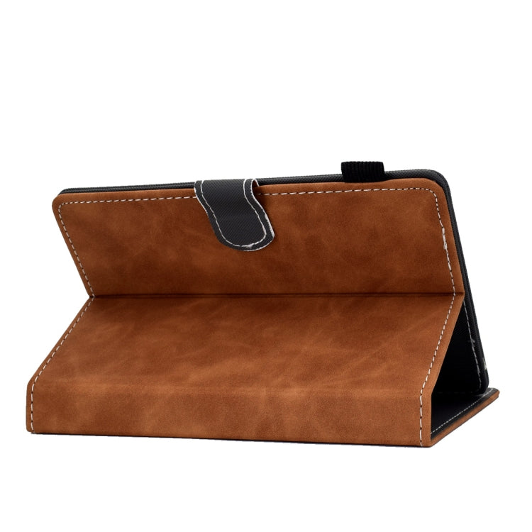 For 10 inch Tablet PC Universal Cowhide Texture Horizontal Flip Leather Case with Holder & Card Slots & Pen Slot(Brown) - 8 inch by PMC TechLife | Online Shopping South Africa | PMC TechLife | Buy Now Pay Later Mobicred