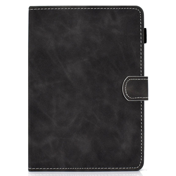 For 10 inch Tablet PC Universal Cowhide Texture Horizontal Flip Leather Case with Holder & Card Slots & Pen Slot(Grey)