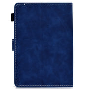 For 10 inch Tablet PC Universal Cowhide Texture Horizontal Flip Leather Case with Holder & Card Slots & Pen Slot(Blue)