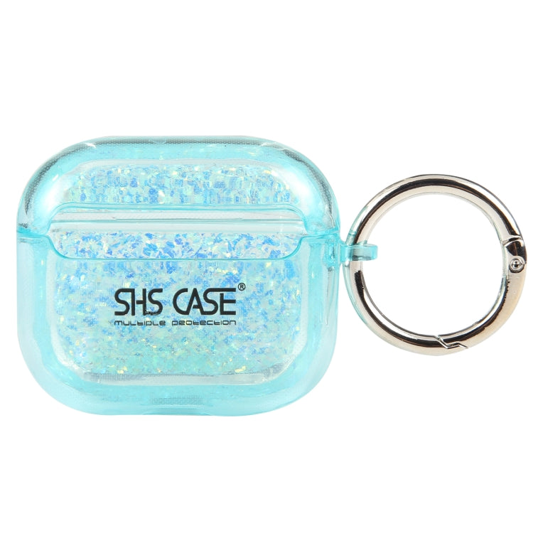 For AirPods 3 Flash Diamond Epoxy Bluetooth Earphone Protective Case(Sky Blue) - For AirPods 3 by PMC Jewellery | Online Shopping South Africa | PMC Jewellery | Buy Now Pay Later Mobicred