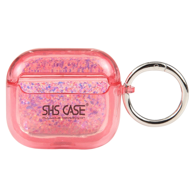 For AirPods Pro Flash Diamond Epoxy Bluetooth Earphone Protective Case(Red) - For AirPods Pro by PMC Jewellery | Online Shopping South Africa | PMC Jewellery | Buy Now Pay Later Mobicred