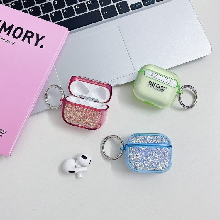 For AirPods Pro Flash Diamond Epoxy Bluetooth Earphone Protective Case(Black)