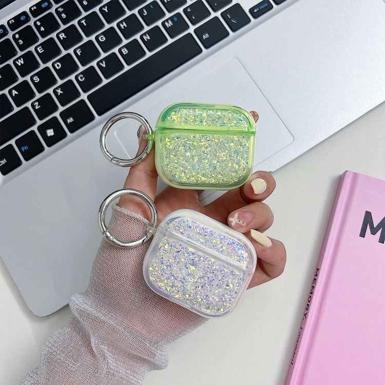 For AirPods Pro Flash Diamond Epoxy Bluetooth Earphone Protective Case(Blue) - For AirPods Pro by PMC Jewellery | Online Shopping South Africa | PMC Jewellery | Buy Now Pay Later Mobicred