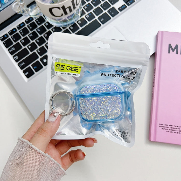 For AirPods Pro 2 Flash Diamond Epoxy Bluetooth Earphone Protective Case(White) - For AirPods Pro 2 by PMC Jewellery | Online Shopping South Africa | PMC Jewellery | Buy Now Pay Later Mobicred