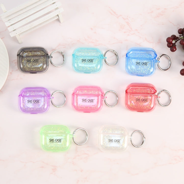 For AirPods 3 Flash Diamond Epoxy Bluetooth Earphone Protective Case(Black) - For AirPods 3 by PMC Jewellery | Online Shopping South Africa | PMC Jewellery | Buy Now Pay Later Mobicred