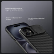 For iPhone 16 Plus NILLKIN CamShield Pro PC Phone Case(Blue)