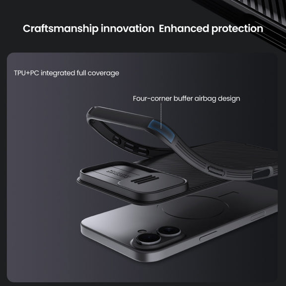 For iPhone 16 NILLKIN CamShield Pro PC Phone Case(Black)