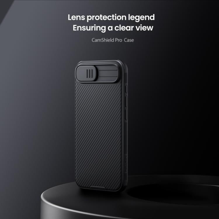For iPhone 16e NILLKIN CamShield Pro PC Phone Case(Black) - iPhone 16e Cases by NILLKIN | Online Shopping South Africa | PMC TechLife | Buy Now Pay Later Mobicred