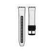 For Apple Watch Ultra 49mm Hybrid Leather Silicone Watch Band(White) - Watch Bands by PMC TechLife | Online Shopping South Africa | PMC TechLife | Buy Now Pay Later Mobicred