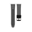 For Apple Watch Ultra 2 49mm Hybrid Leather Silicone Watch Band(Grey) - Watch Bands by PMC TechLife | Online Shopping South Africa | PMC TechLife | Buy Now Pay Later Mobicred