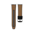 For Apple Watch Ultra 2 49mm Hybrid Leather Silicone Watch Band(Brown) - Watch Bands by PMC TechLife | Online Shopping South Africa | PMC TechLife | Buy Now Pay Later Mobicred