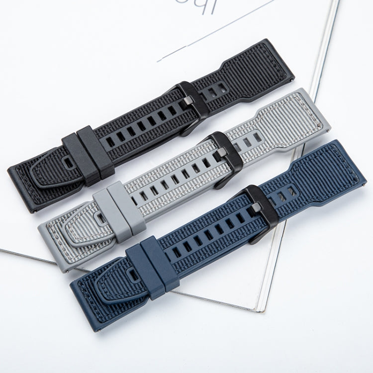For Apple Watch Ultra 2 49mm Hybrid Braid Nylon Silicone Watch Band(Black) - Watch Bands by PMC TechLife | Online Shopping South Africa | PMC TechLife
