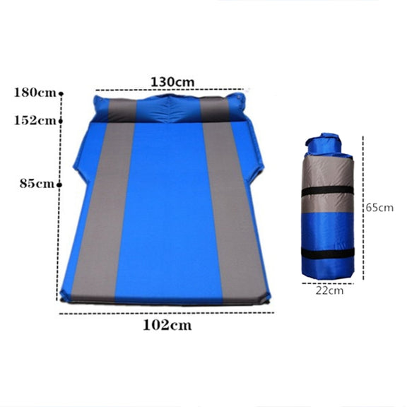 Universal Car Polyester Pongee Sleeping Mat Mattress Off-road SUV Trunk Travel Inflatable Mattress Air Bed, Size:180 x 130 x 102cm(Black + Grey)