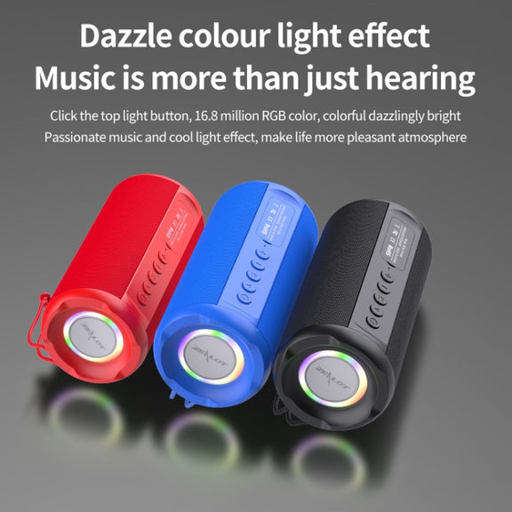 Zealot S46 TWS Portable Wireless Bluetooth Speaker with Colorful Light(Red)