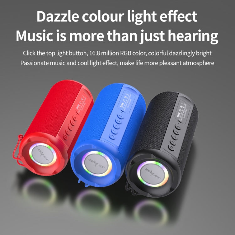 Zealot S46 TWS Portable Wireless Bluetooth Speaker with Colorful Light(Red)