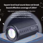 Zealot S46 TWS Portable Wireless Bluetooth Speaker with Colorful Light(Red)