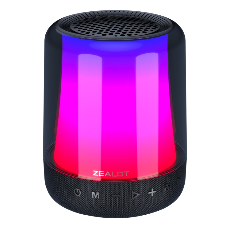 Zealot S66 Portable RGB Light Wireless Bluetooth Speaker Outdoor Subwoofer(Black) - free shipping - PMC Jewellery - Order now!