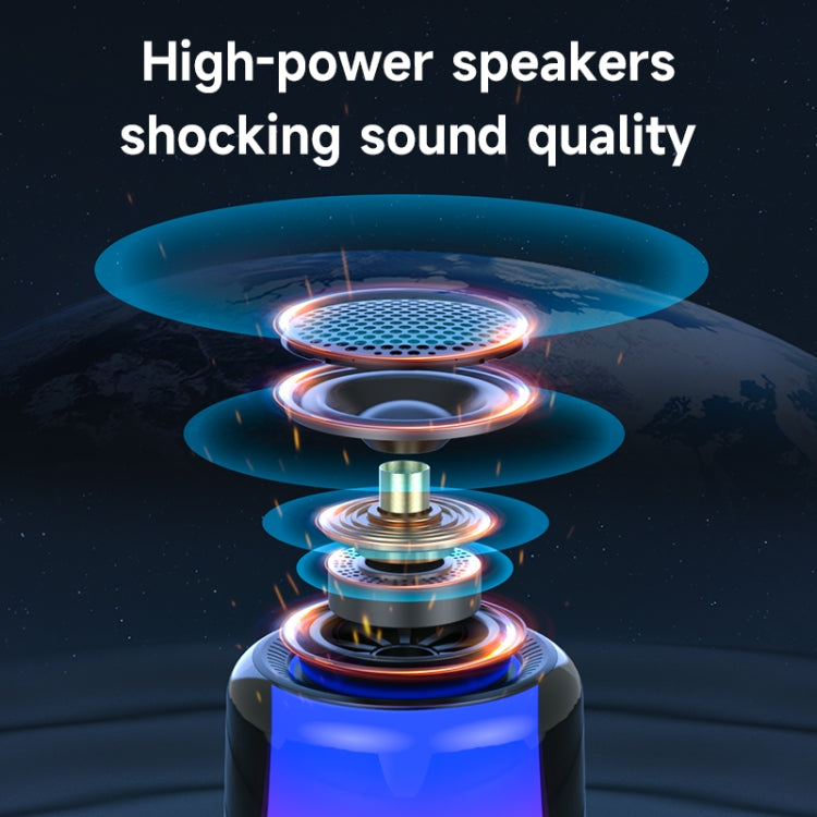 Zealot S66 Portable RGB Light Wireless Bluetooth Speaker Outdoor Subwoofer(Black) - free shipping - PMC Jewellery - Order now!
