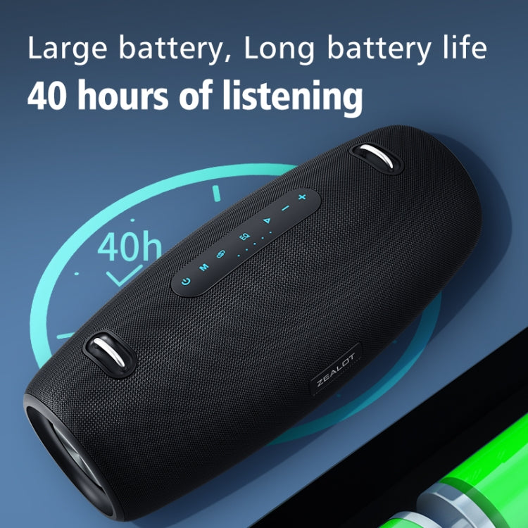 Zealot S67 60W High Power Portable Wireless Bluetooth Speaker(Black) - free shipping - PMC Jewellery - Order now!