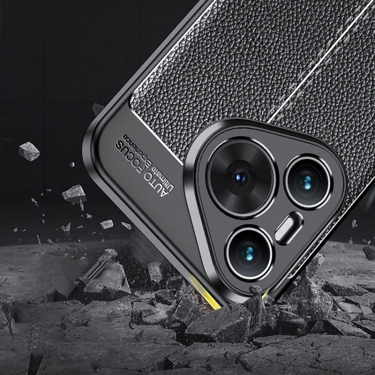 For Huawei Pura 70 Litchi Texture TPU Shockproof Phone Case(Black) - Huawei Cases by PMC Jewellery | Online Shopping South Africa | PMC Jewellery | Buy Now Pay Later Mobicred