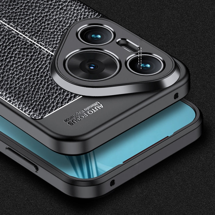 For Huawei Pura 70 Litchi Texture TPU Shockproof Phone Case(Black) - Huawei Cases by PMC Jewellery | Online Shopping South Africa | PMC Jewellery | Buy Now Pay Later Mobicred