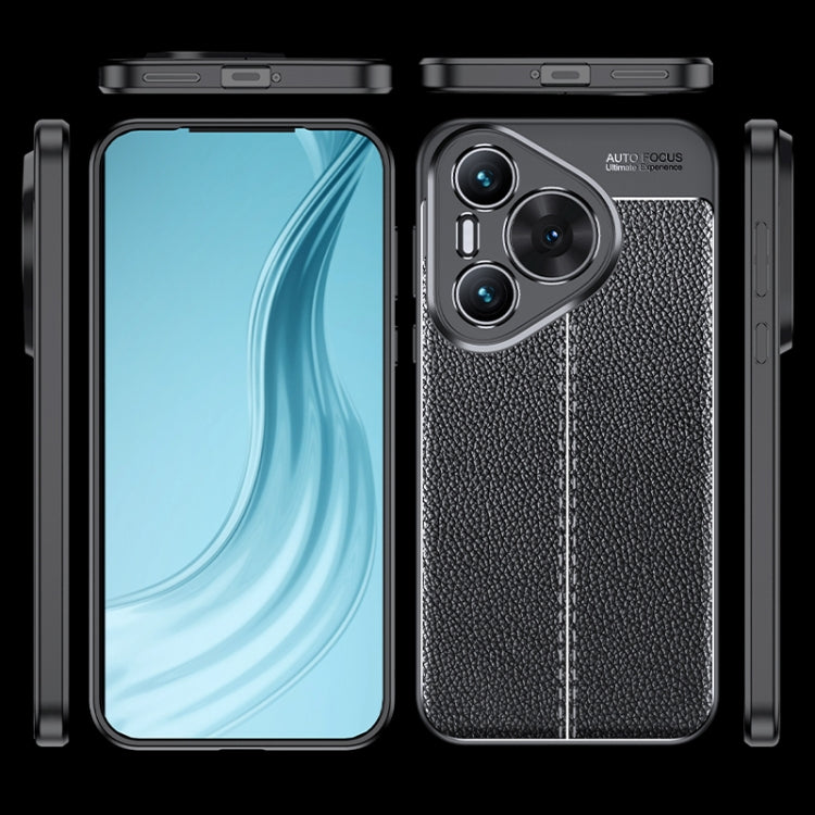 For Huawei Pura 70 Litchi Texture TPU Shockproof Phone Case(Blue)