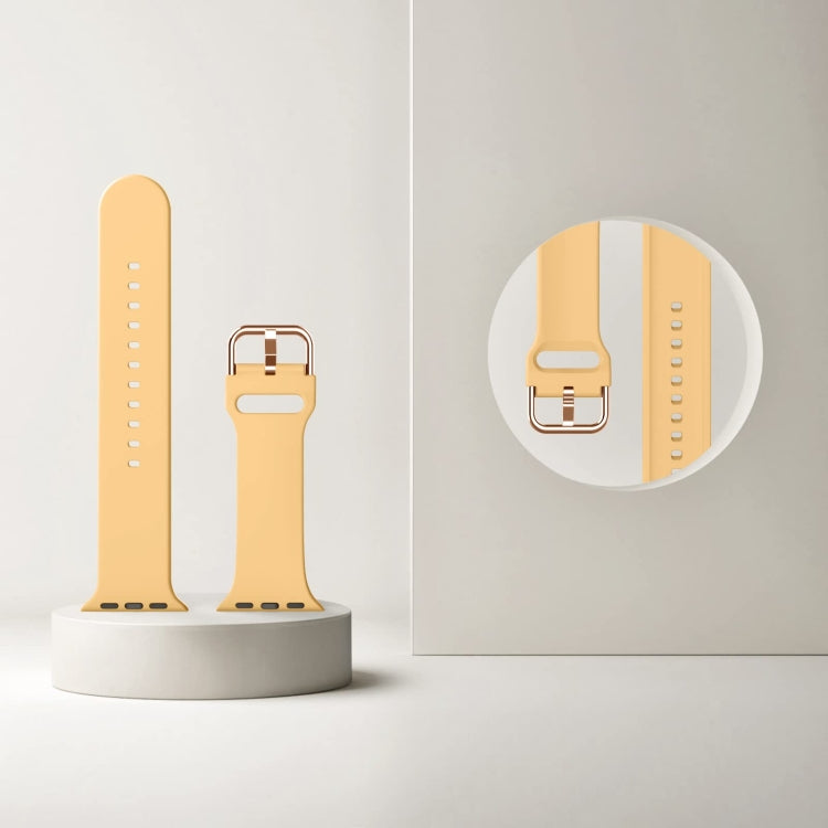 For Apple Watch Ultra 49mm Pin Buckle Silicone Watch Band(Light Orange) - free shipping - PMC TechLife - Order now!