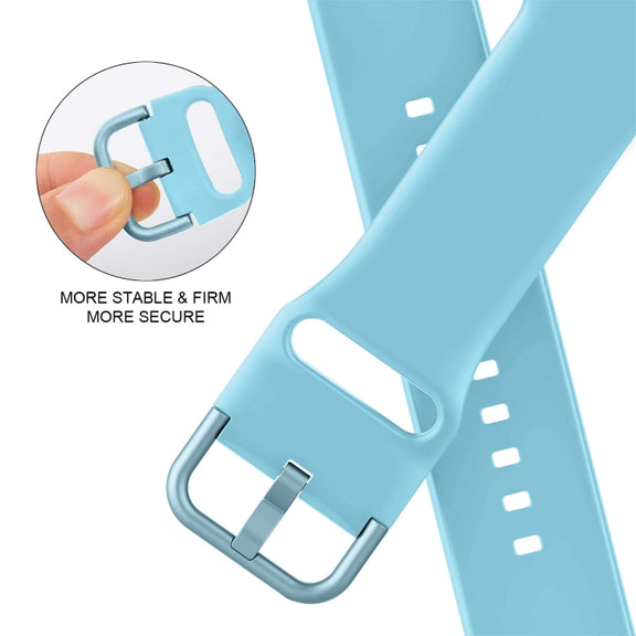 For Apple Watch Ultra 49mm Pin Buckle Silicone Watch Band(Light Blue)