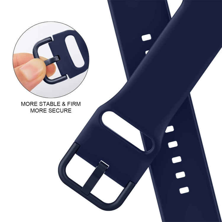 For Apple Watch Series 8 41mm Pin Buckle Silicone Watch Band(Midnight Blue)