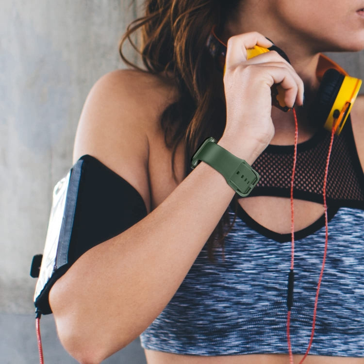 For Apple Watch SE 2022 40mm Pin Buckle Silicone Watch Band(Clover)