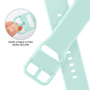 For Apple Watch SE 2022 44mm Pin Buckle Silicone Watch Band(Mint Green)