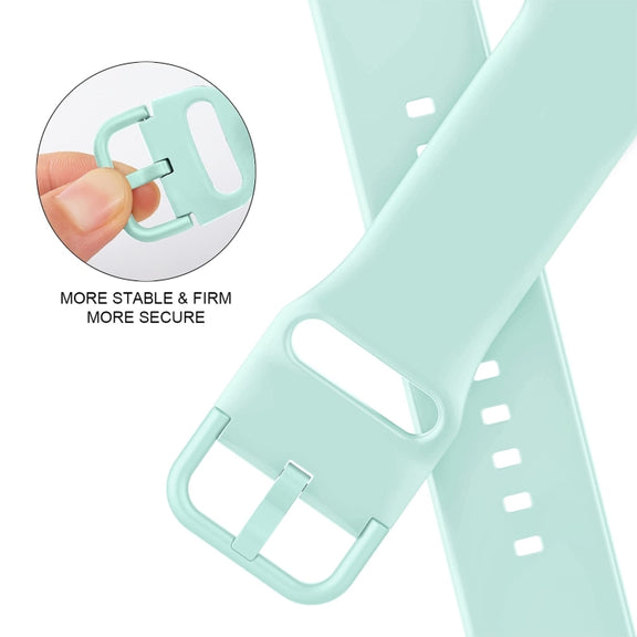 For Apple Watch SE 2022 44mm Pin Buckle Silicone Watch Band(Mint Green)