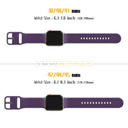 For Apple Watch SE 2022 44mm Pin Buckle Silicone Watch Band(Dark Purple)