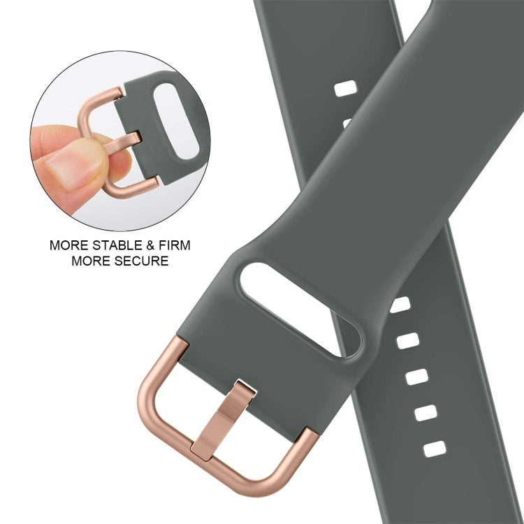 For Apple Watch Series 7 41mm Pin Buckle Silicone Watch Band(Olive) - free shipping - PMC TechLife - Order now!